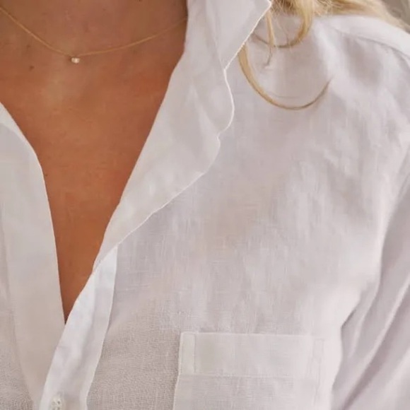 Frank & Eileen BARRY Tailored Button-Up Linen Shirt - Picture 2 of 8